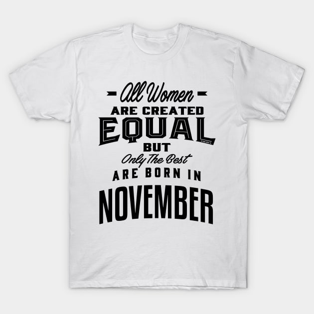 Woman born in November T-Shirt by C_ceconello